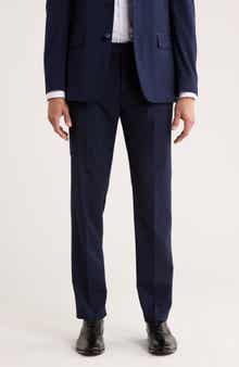 Tommy Hilfiger Flat Front Wool Blend Tuxedo Pants