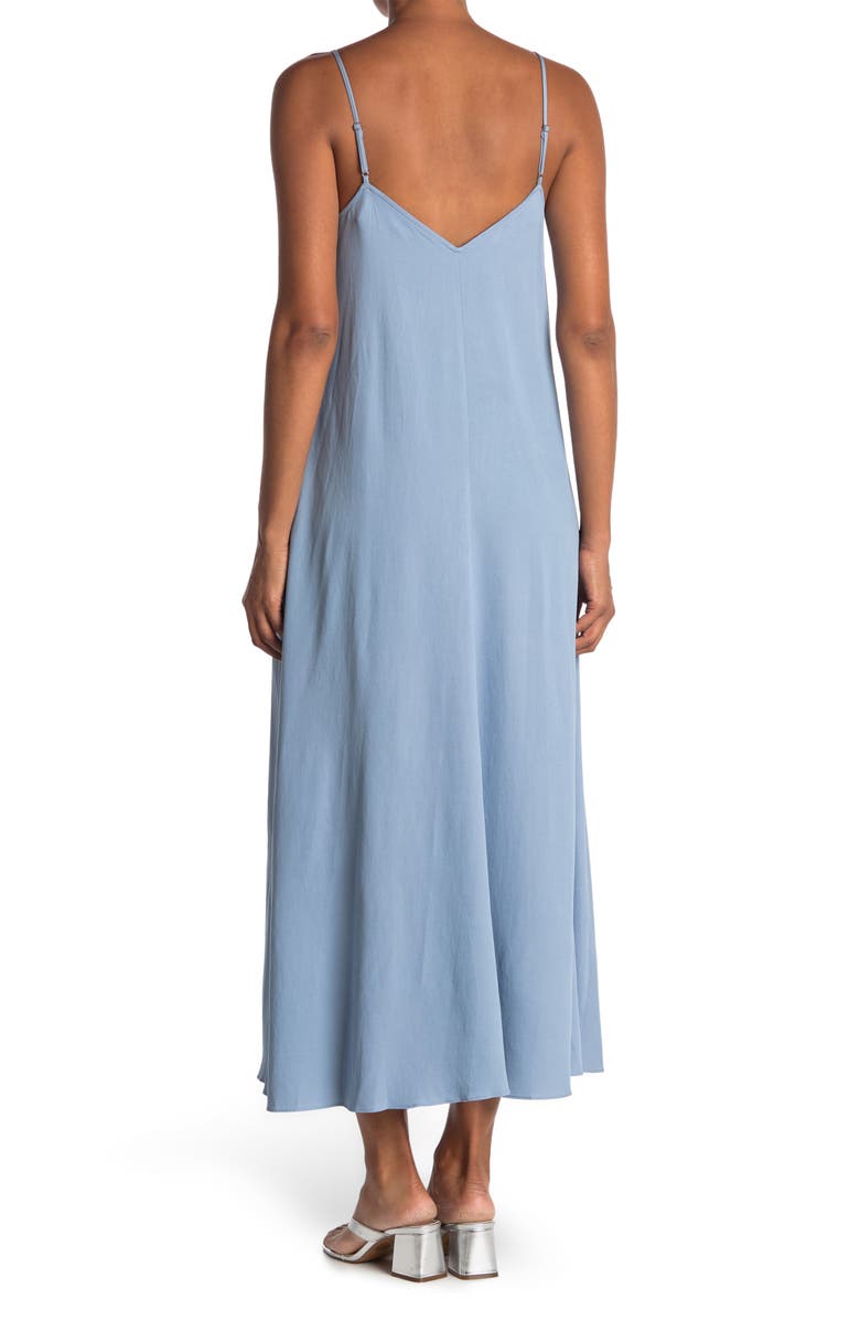 Donna Morgan Solid V-Neck Sleeveless Maxi Slip Dress, Alternate, color, 