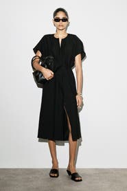 COS Pleated Belted Midi Dress