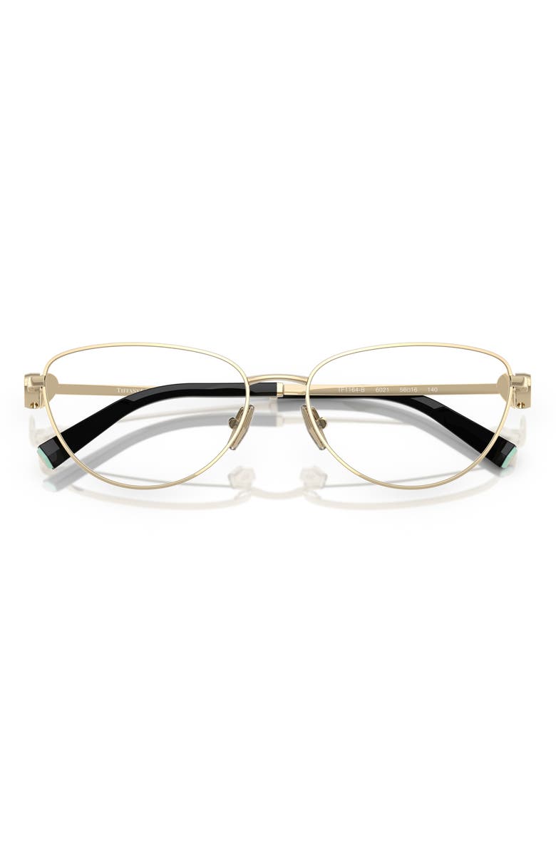 Tiffany & Co. 56mm Oval Optical Glasses, Alternate, color, Pale Gold