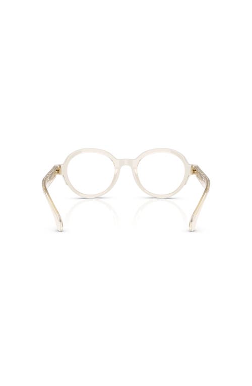 Moncler 47mm Round Optical Glasses In Brown