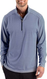 CBUK by Cutter & Buck Forge Epic Confidence Stripe Performance Quarter Zip Pullover