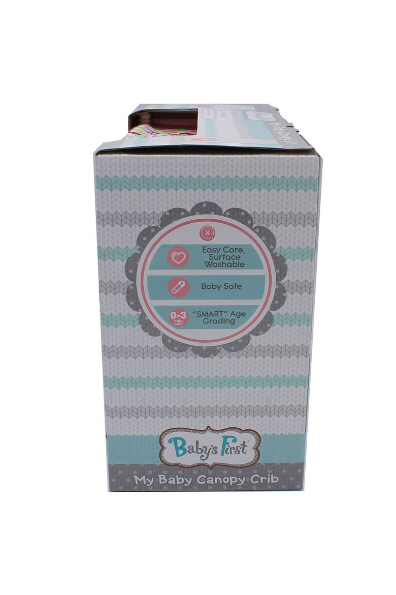 Doll Canopy Crib with 9" Doll, Alternate, color, Multicolored