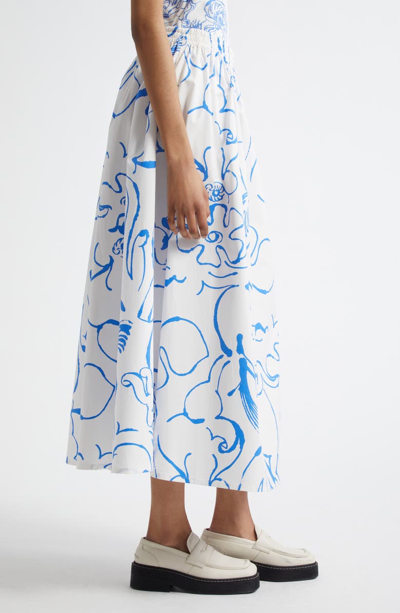 Marimekko Buklee Baluns Cotton Skirt, Alternate, color, White