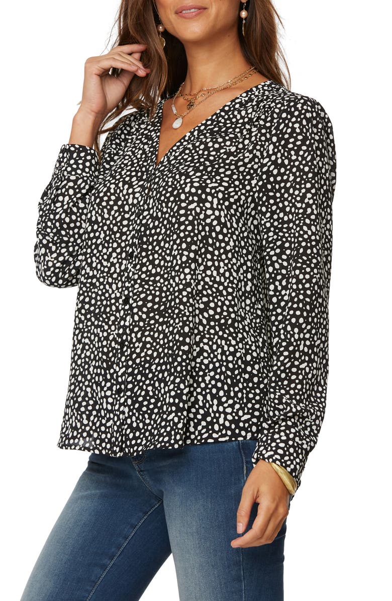 NYDJ Smock Detail Long Sleeve Top, Main, color, 