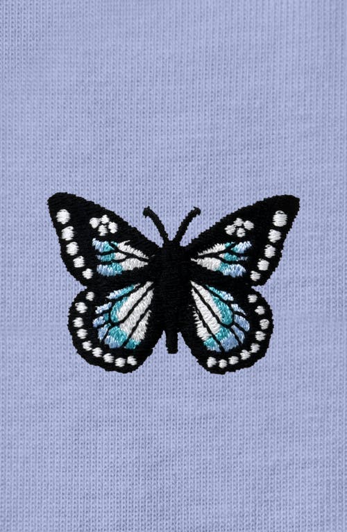 Dalix Butterfly Womens Relaxed Tee In Blue