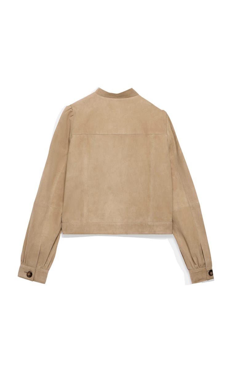MINT VELVET Suede Puff Sleeve Jacket, Alternate, color, Tan