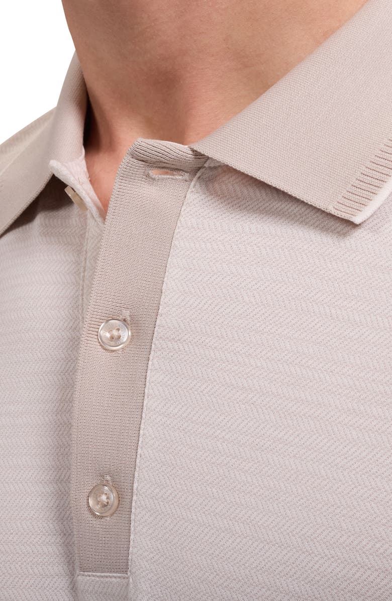 Bugatchi Jacquard Cotton Polo, Alternate, color, Limestone