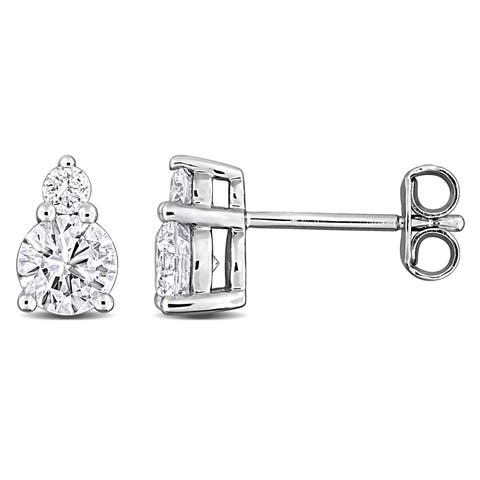 Lab-Grown Diamond Two-Stone Stud Earrings