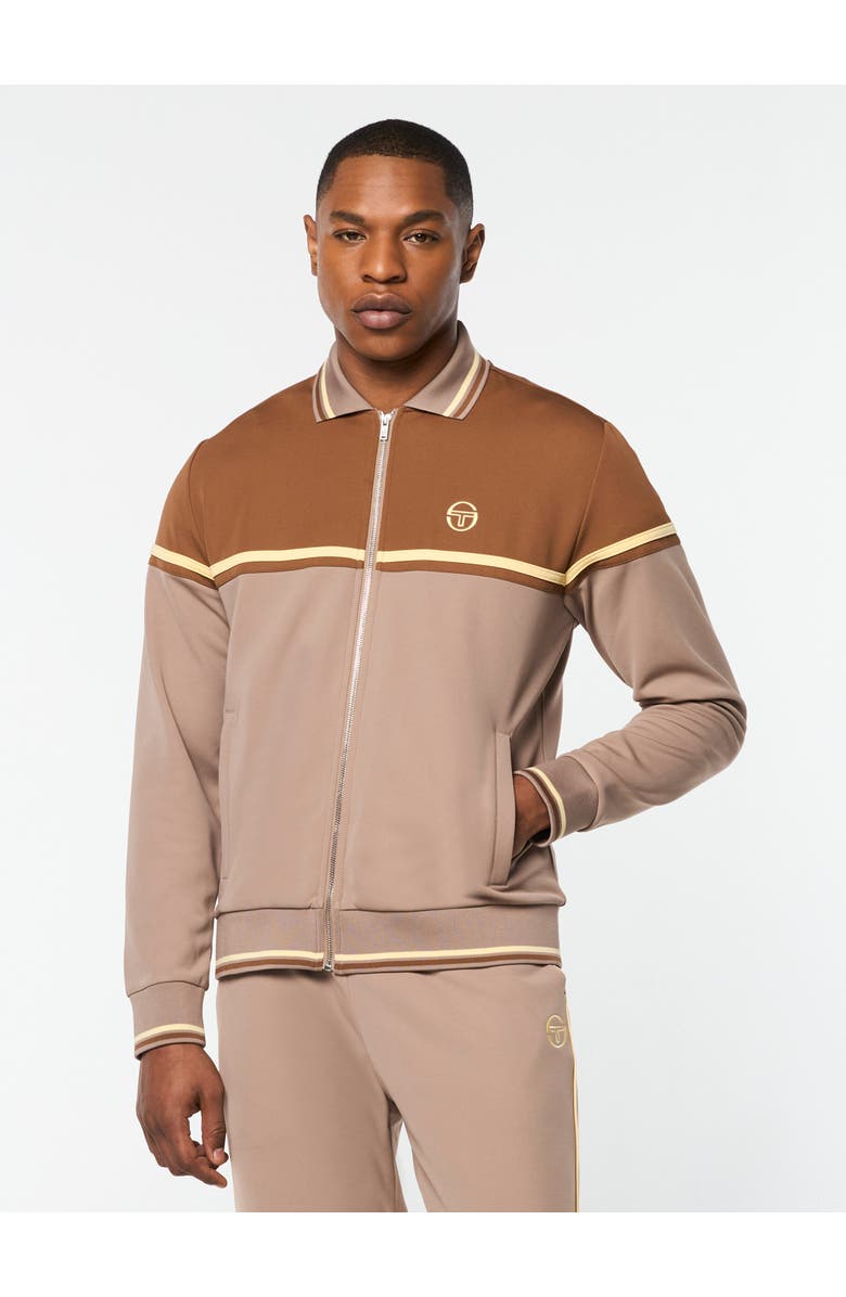Sergio Tacchini Olmi Track Jacket, Main, color, Taupe Grey