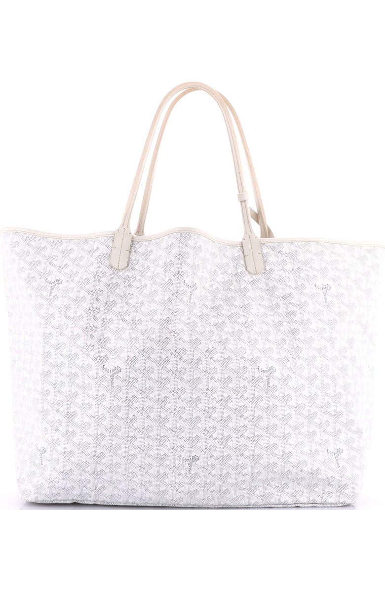 Pre-Owned Goyard Saint Louis Tote Coated Canvas GM, Alternate, color, White