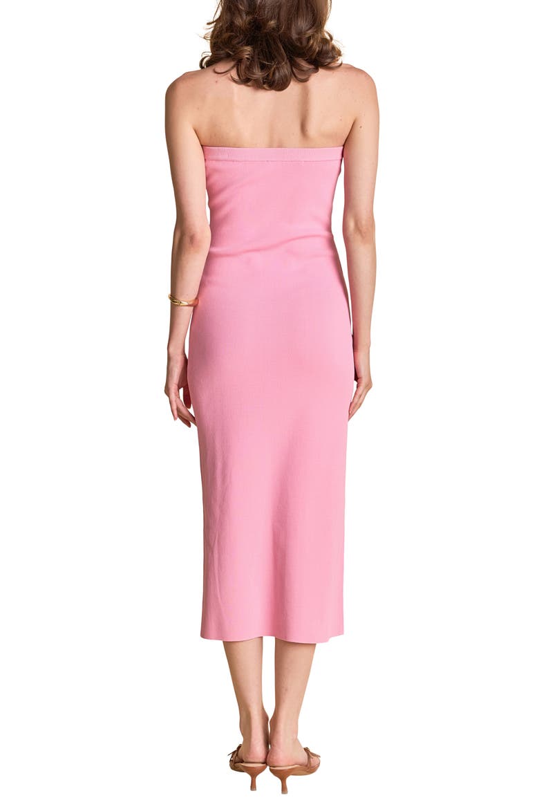 Knit Tube Midi Dress, Alternate, color, PINK