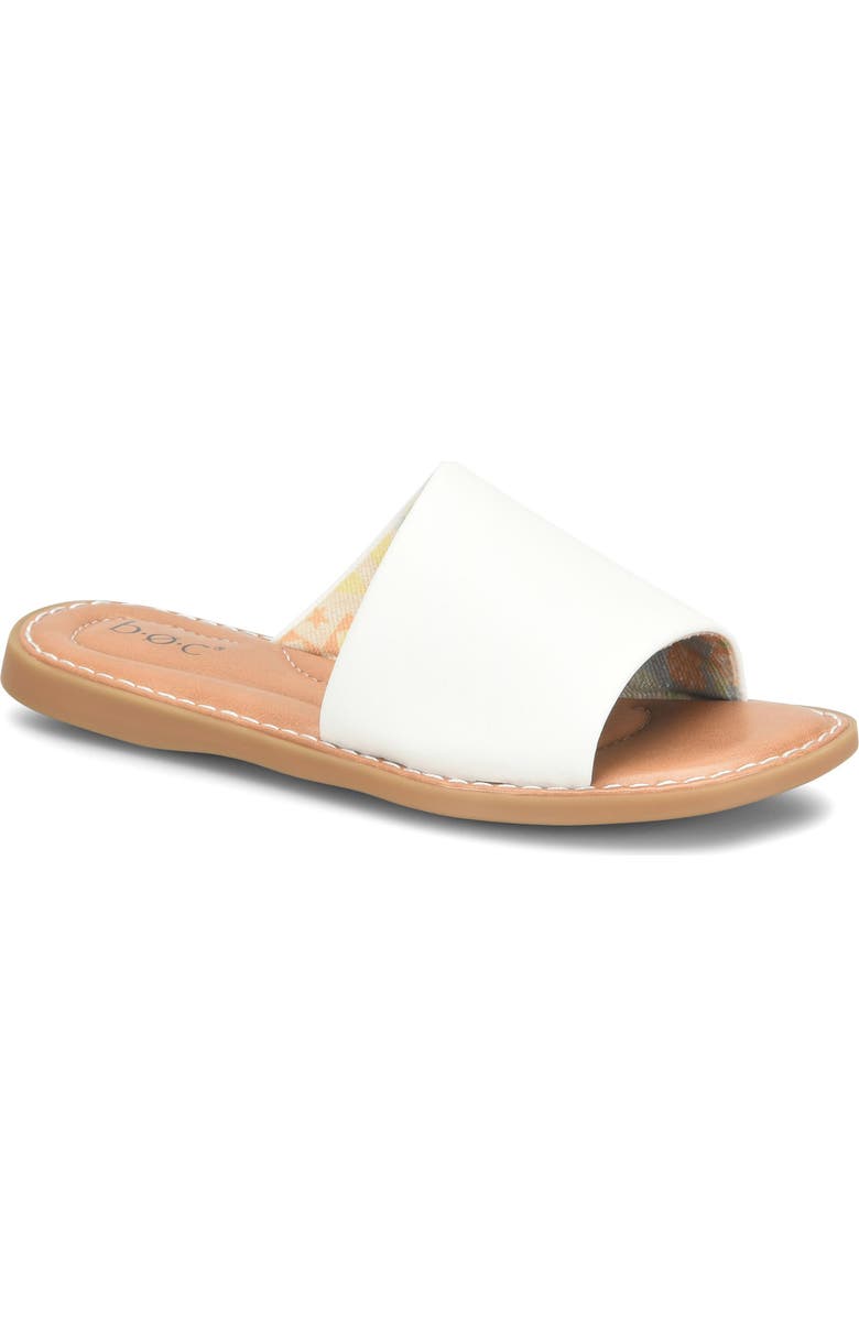 B O C BY BØRN Keely Slide Sandal, Main, color, White