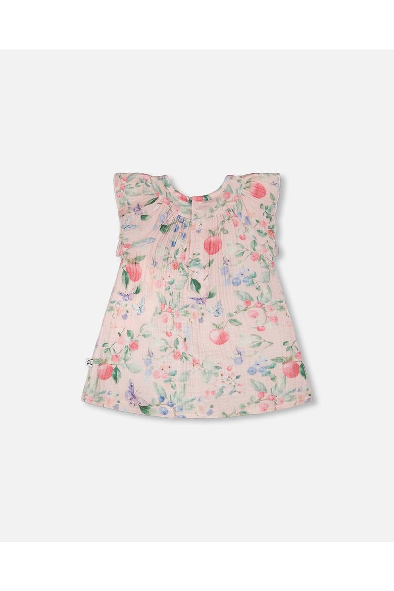 Cotton Muslin Dress and Bloomer Printed Berries Set, Main, color, Pink Printed Berries