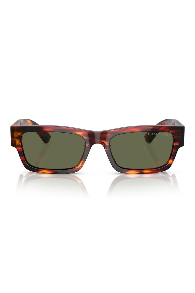 56mm Rectangular Sunglasses, Main, color, HAVANA