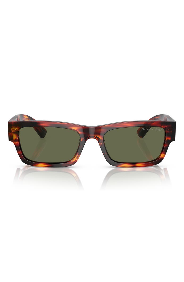 Prada 56mm Rectangular Sunglasses, Main, color,