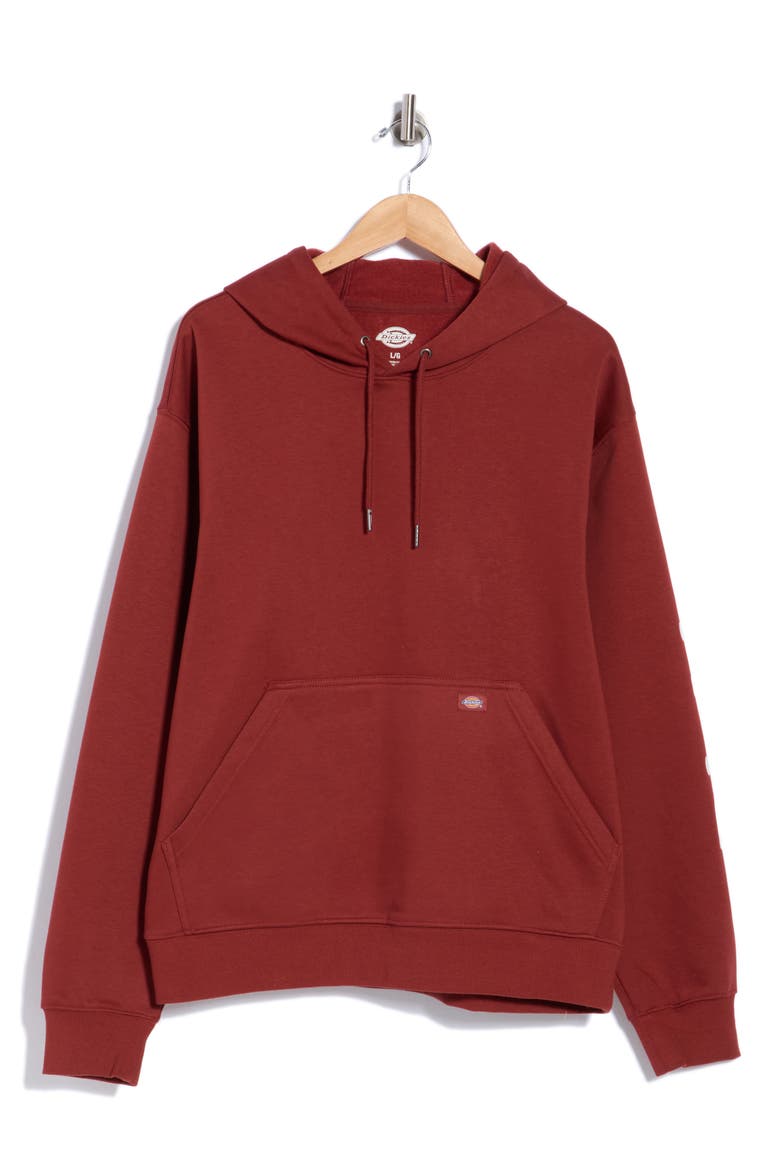 Workmark Fleece Hoodie, Alternate, color, WALLS DARK RED FAMILY