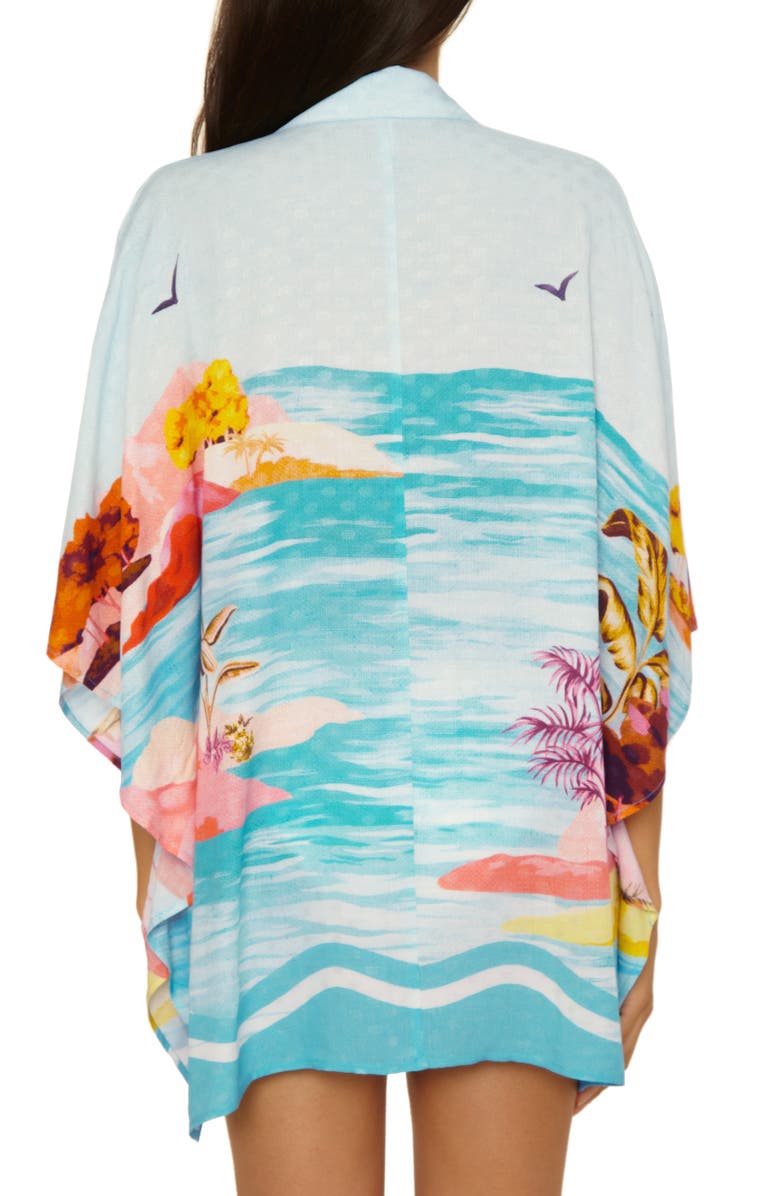 Trina Turk Cyclades Button-Up Cover-Up Shirt, Alternate, color, Multi
