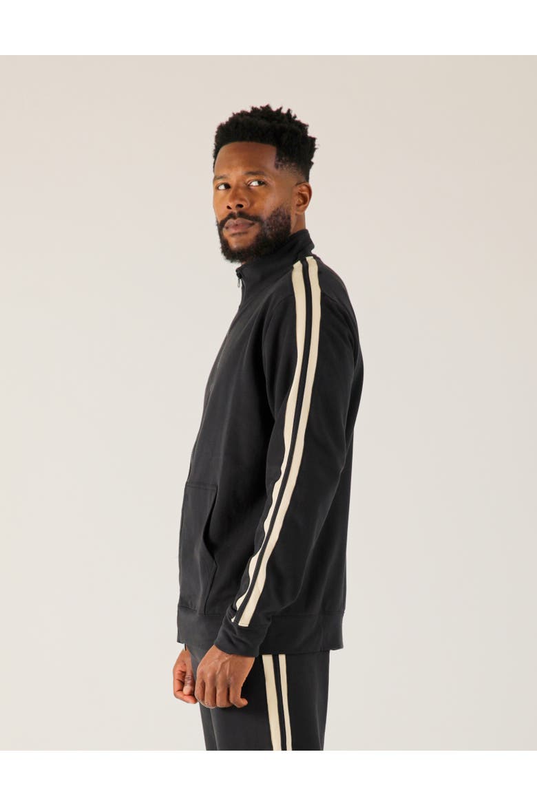 Retro Zip Up, Alternate, color, Black/Oatmilk