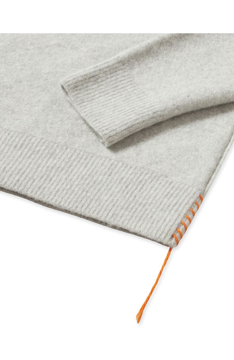 Fortela Harvard Wool Raglan Sleeve Crewneck Knit, Alternate, color, Melange