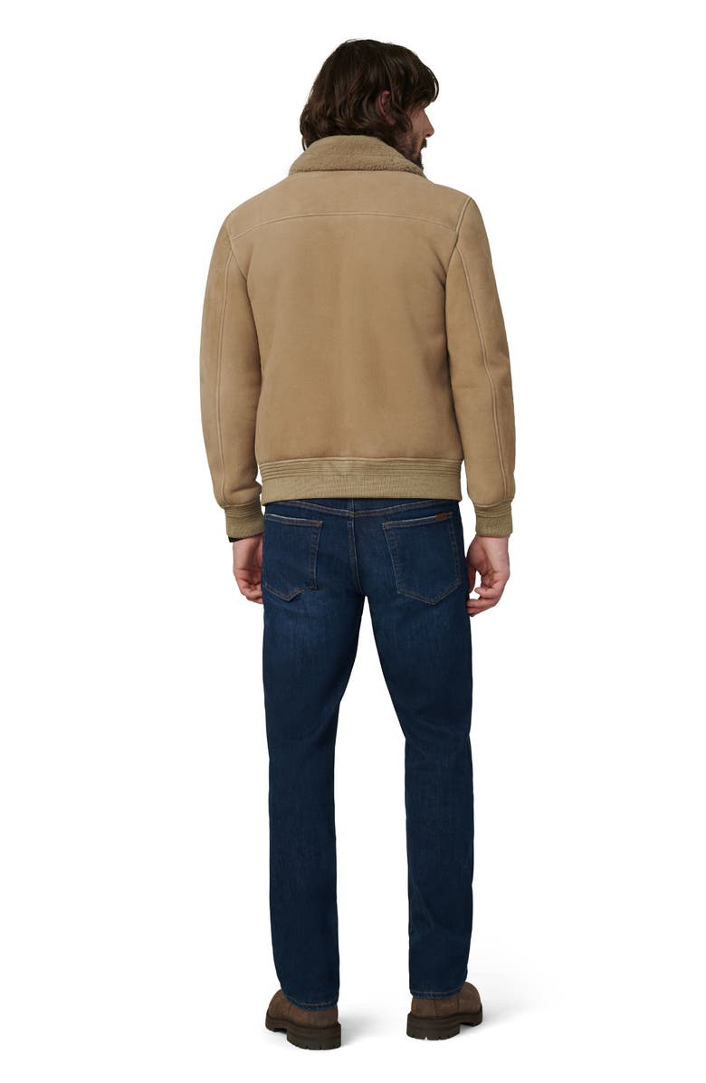 Joe's Genuine Shearling Trim Suede Flight Jacket, Alternate, color, Mushroom