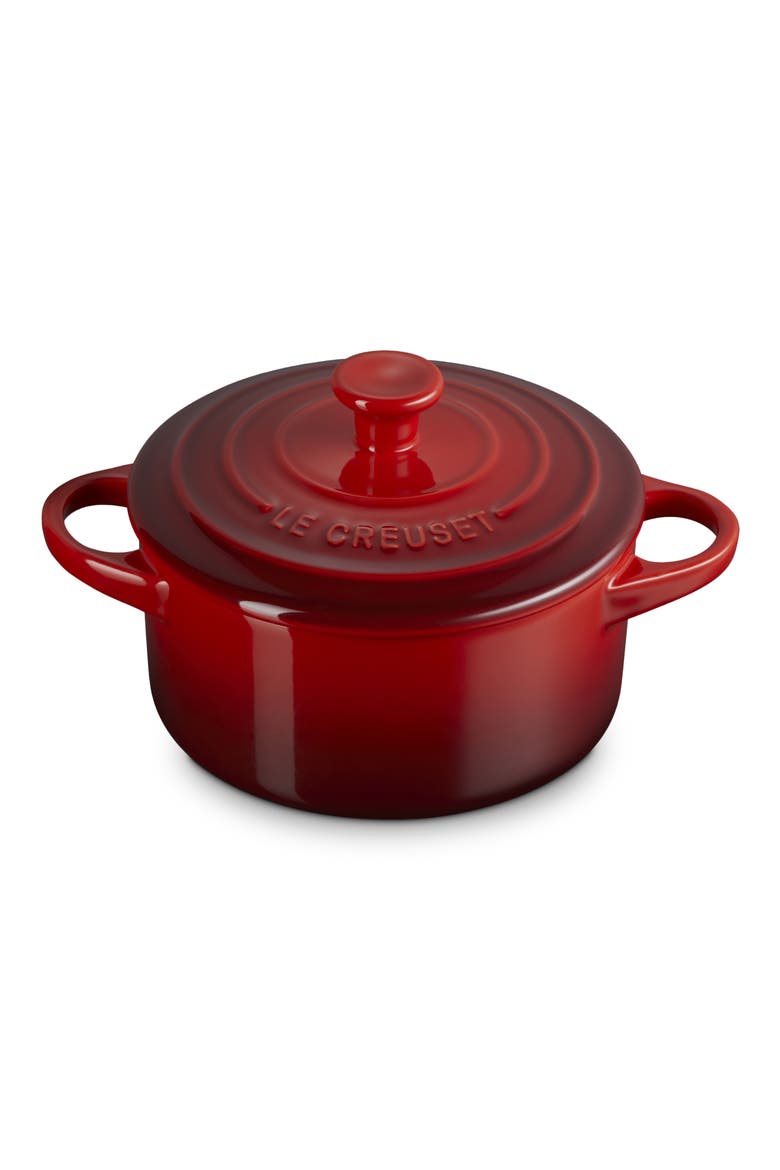 24-Ounce Mini Stoneware Cocotte, Alternate, color, CERISE