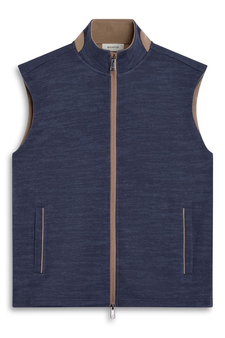 Full Zip Knit Vest, Alternate, color, NAVY