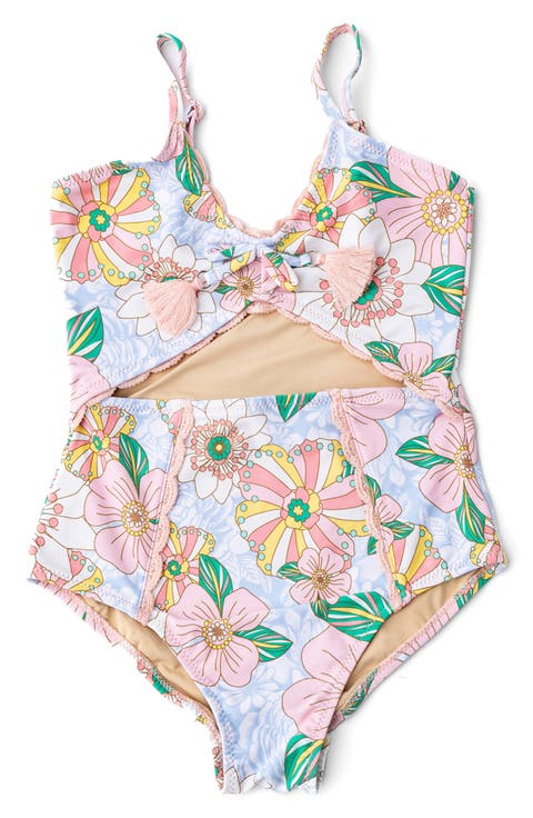 Kids' Front Cutout One-Piece Swimsuit (Big Kid)