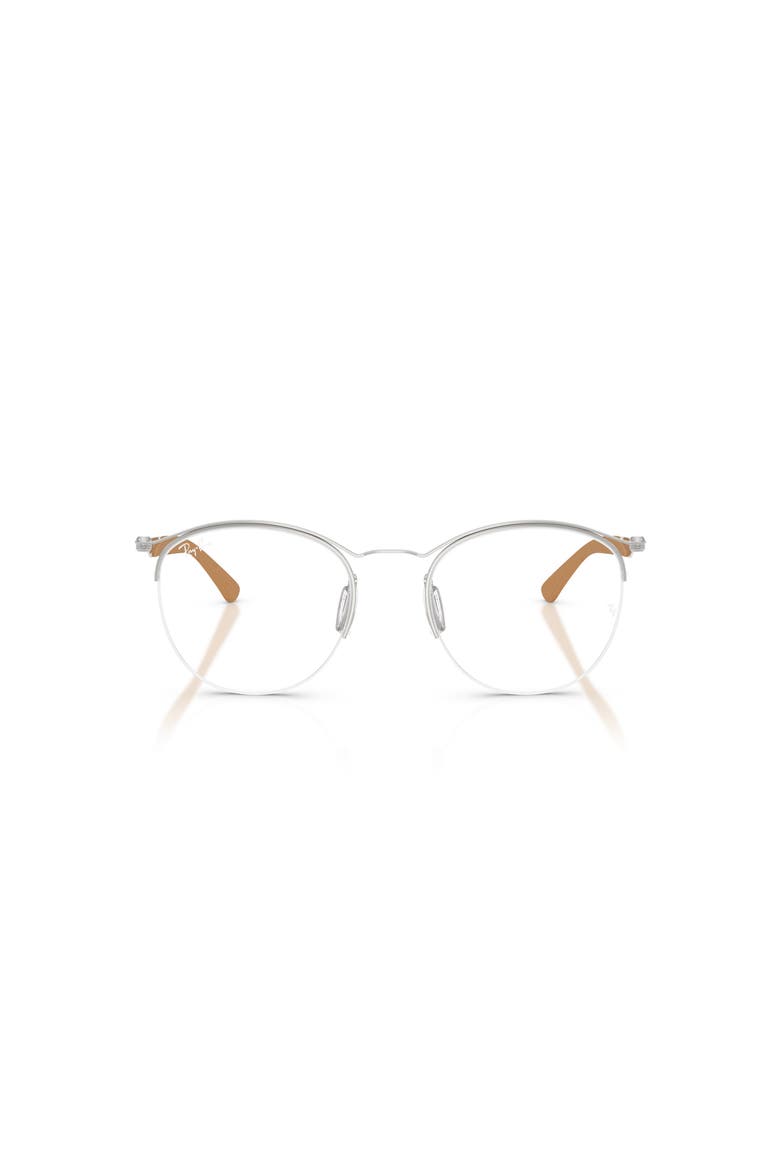52mm Round optical glasses, Alternate, color, Silver