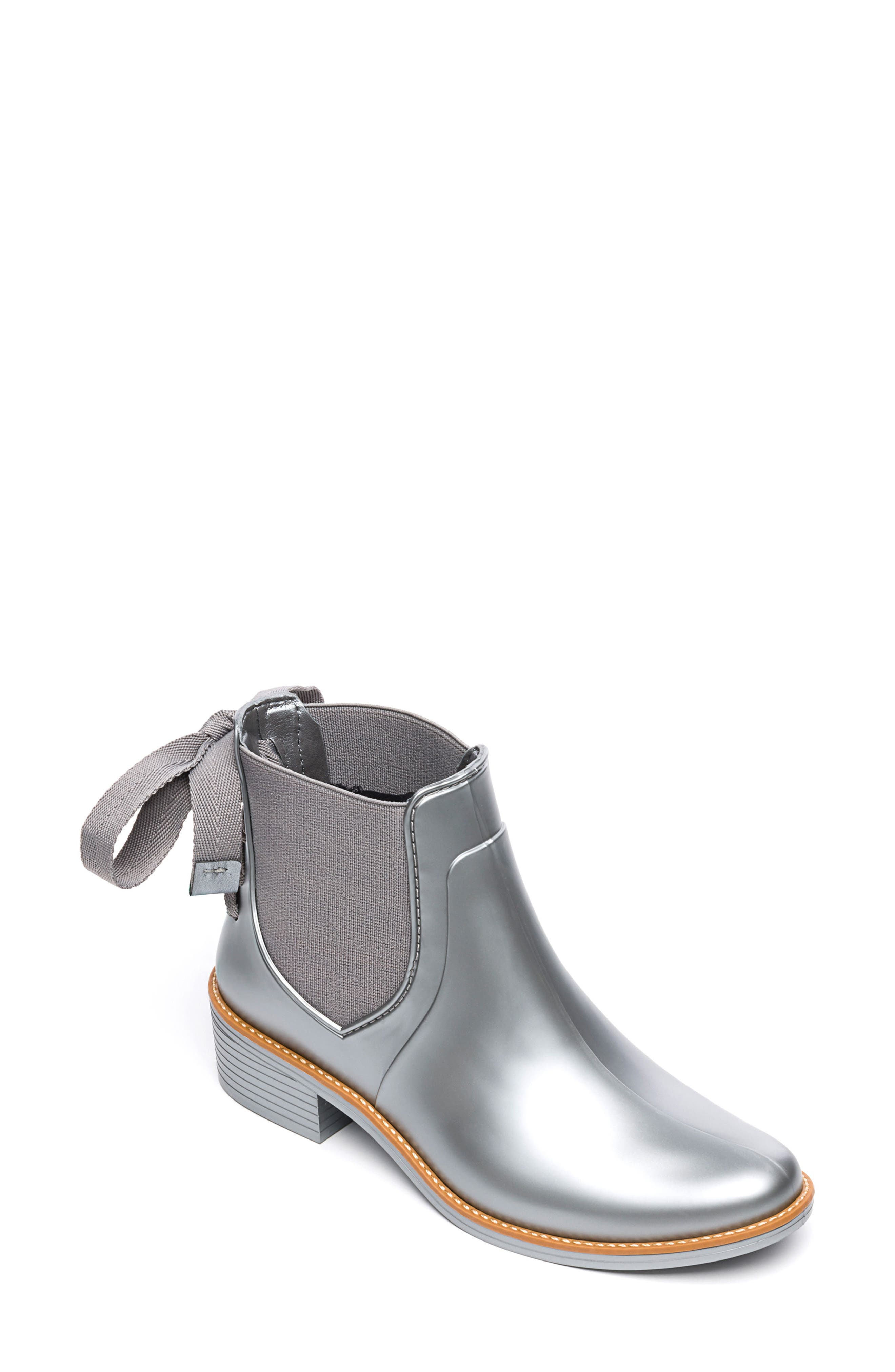 Bernardo Paxton Waterproof Rain Boot, Main, color, PEWTER