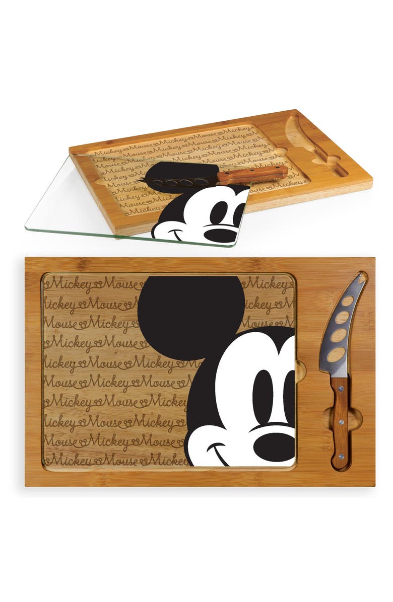Toscana a Picnic Time Brand TOSCANA Icon - Disney 3-Piece Cheese Board Set, Alternate, color, Minnie Mouse/ Brown