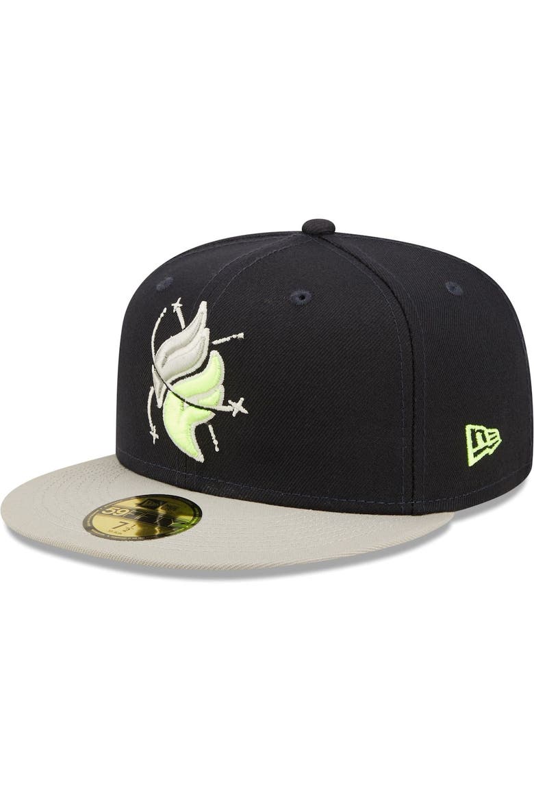 Men's New Era Navy Columbia Fireflies Authentic Collection Team Alternate 59FIFTY Fitted Hat, Main, color, Navy