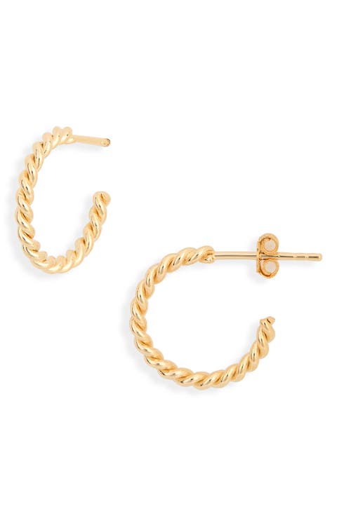 Twisted Rope Hoop Earrings