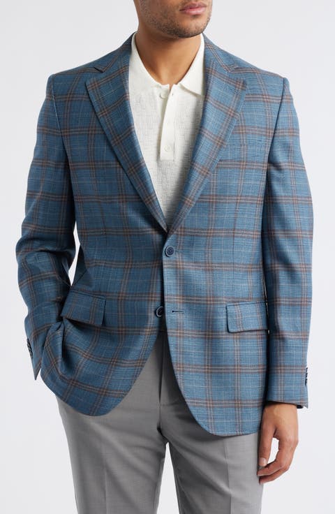 Hyperlight Soft Plaid Wool Sport Coat (Regular & Big)