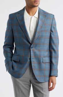 Peter Millar Hyperlight Soft Plaid Wool Sport Coat