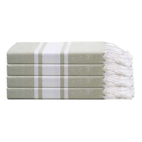 Mono Stripe Turkish Cotton Hand & Kitchen Towel Bundle
