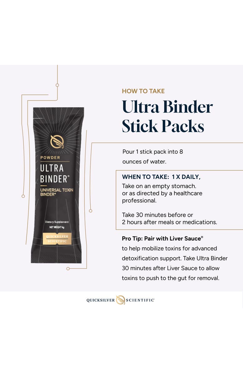 Quicksilver Scientific Ultra Binder Bentonite Clay Zeolite and Charcoal Supplement, Alternate, color, NO COLOR