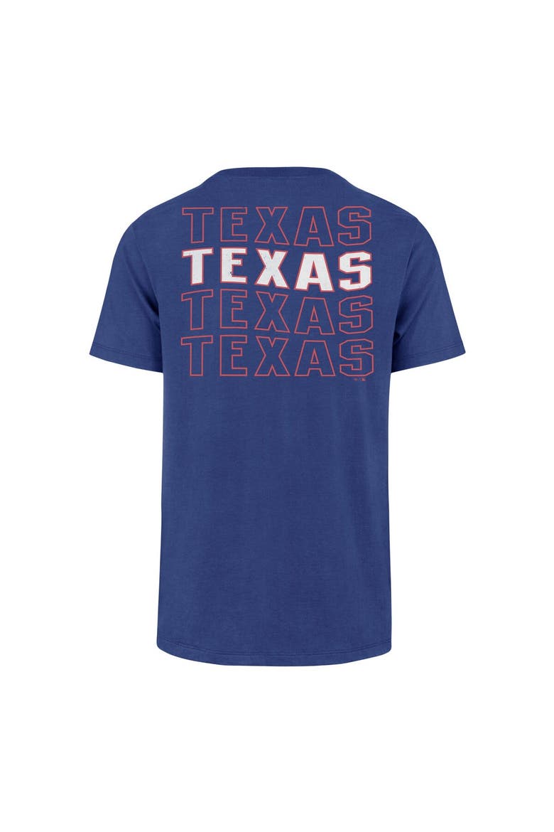 Men's '47 Royal Texas Rangers Hang Back Franklin T-Shirt, Alternate, color, Royal