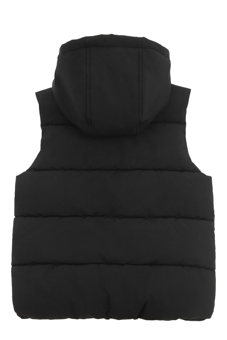 Kids' Everett Hooded Puffer Vest, Alternate, color, Black