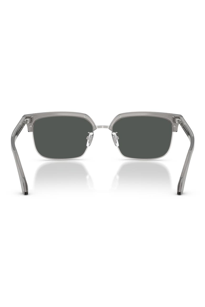 56mm Square Sunglasses, Alternate, color, TRANSPARENT GREY/ DARK GREY