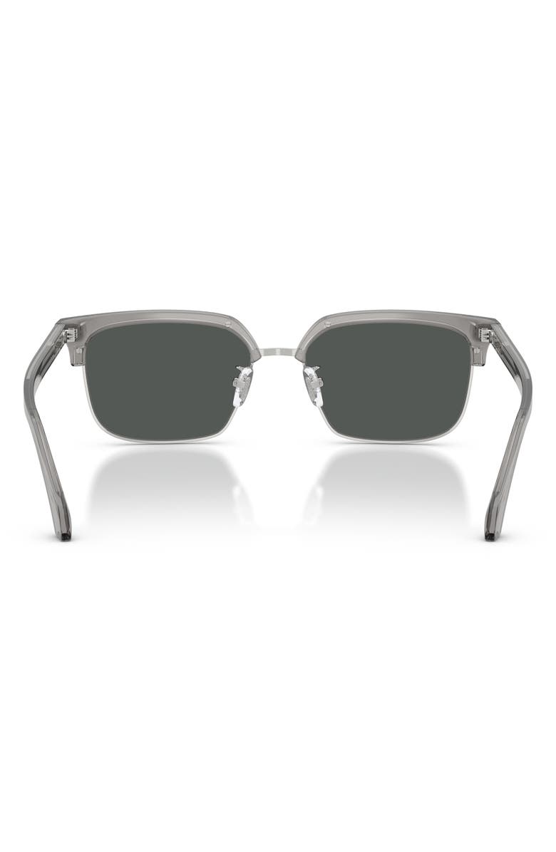 Versace 56mm Square Sunglasses, Alternate, color, Transparent Grey/ Dark Grey