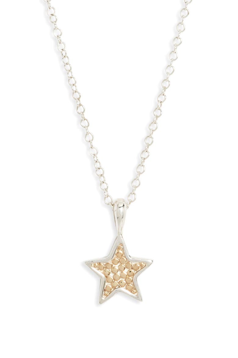 Mini Star Pendant Necklace, Main, color, TWO-TONE