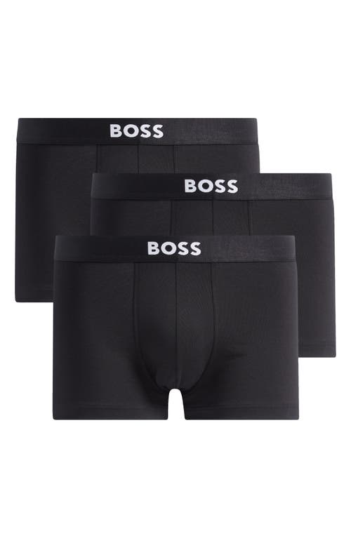 BOSS 3-Pack ONE Stretch Cotton Trunks in Black  product