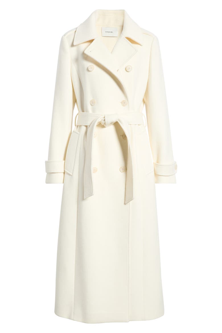 Double Breasted Wool & Cashmere Blend Maxi Coat, Alternate, color, OFF WHITE