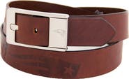 EAGLES WINGS New England Patriots Brandish Leather Belt - Brown
