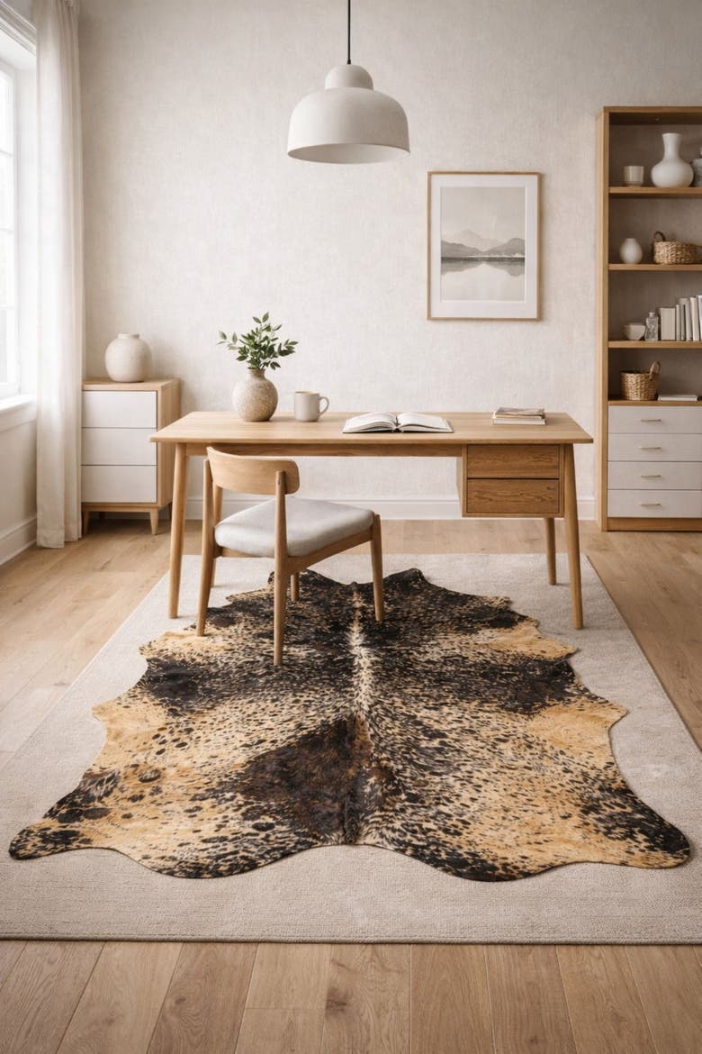 Eco Hides Lazlo Black Speckled Cowhide Rug 8'1" x 6'3", Alternate, color, Black Speckled