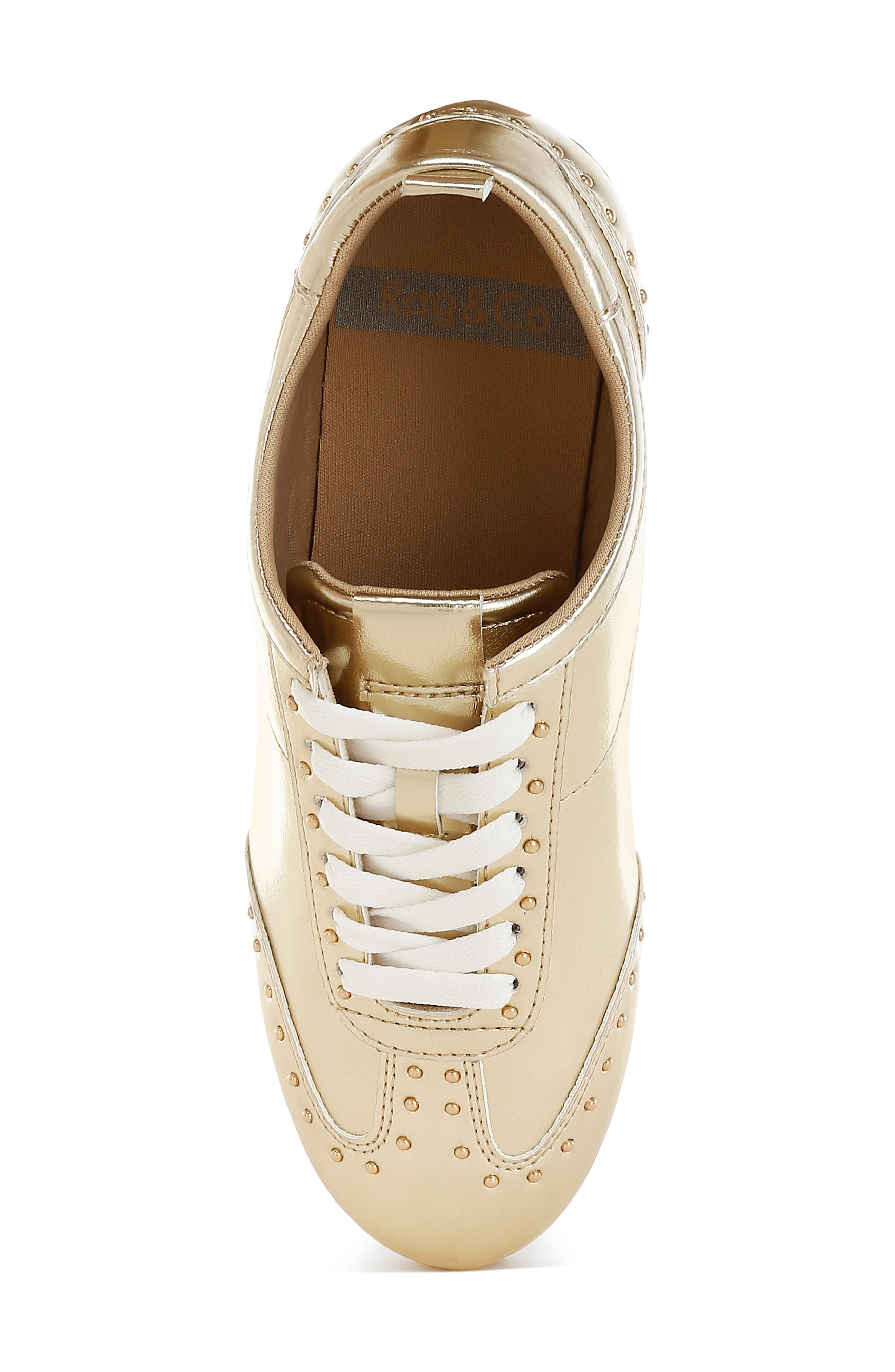 Rag & Co Yorika Sneaker, Alternate, color, Gold