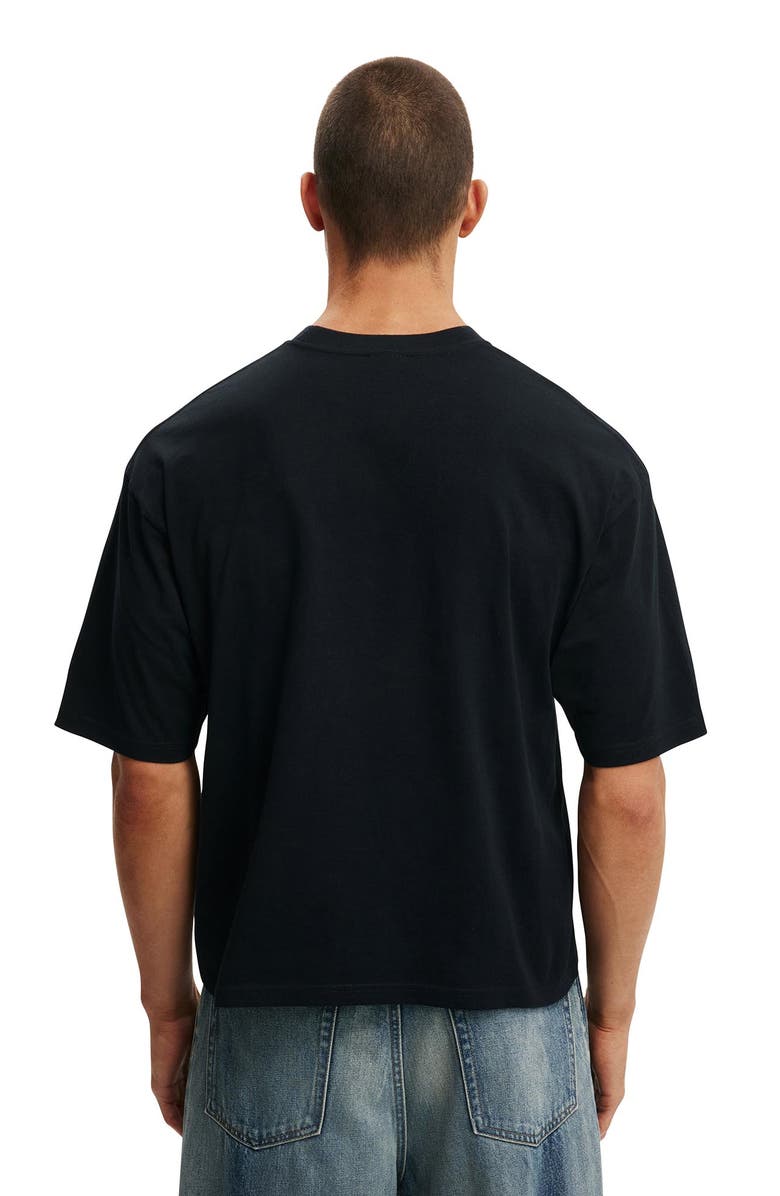 Cotton On Men's Cropped Fit T-Shirt, Alternate, color, Black