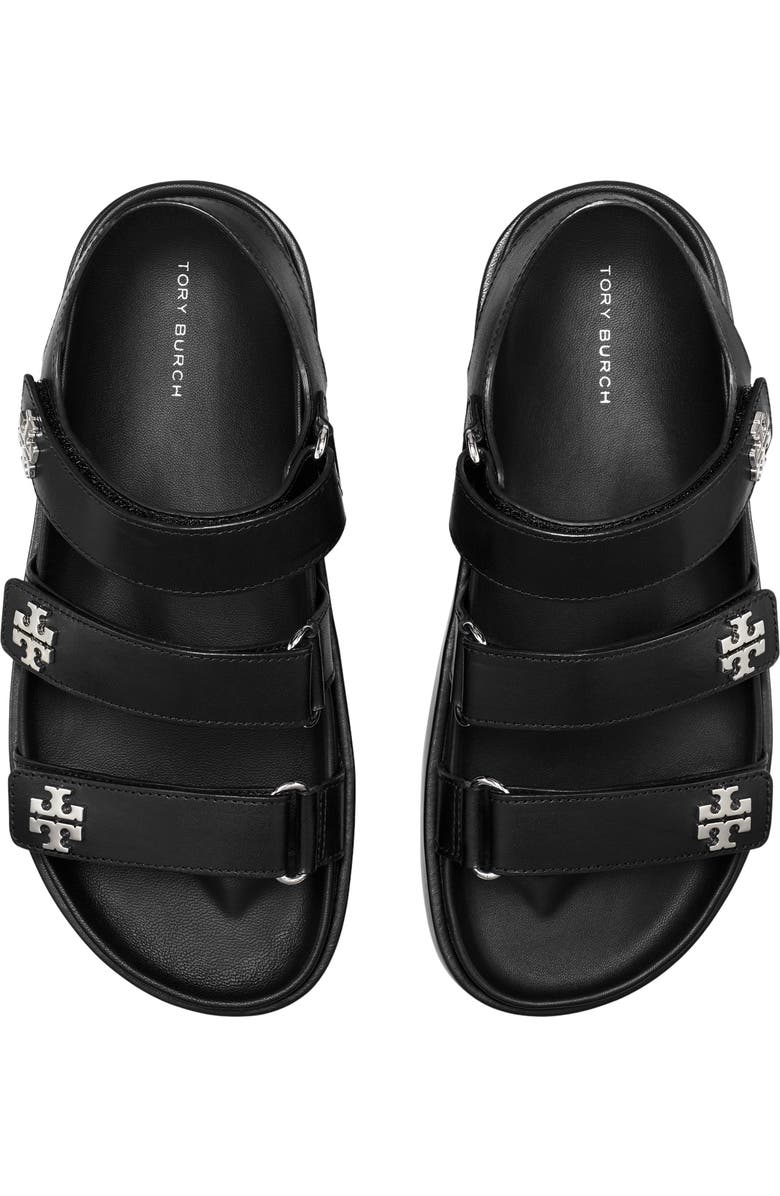 Tory Burch Kira Slingback Platform Sport Sandal, Alternate, color, Perfect Black / Silver