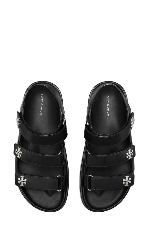 Tory Burch Kira Slingback Platform Sport Sandal In Black